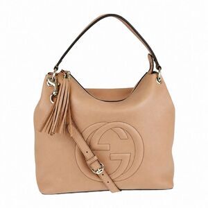 Gucci Soho Beige Leather Hobo Shoulder Bag